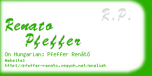 renato pfeffer business card